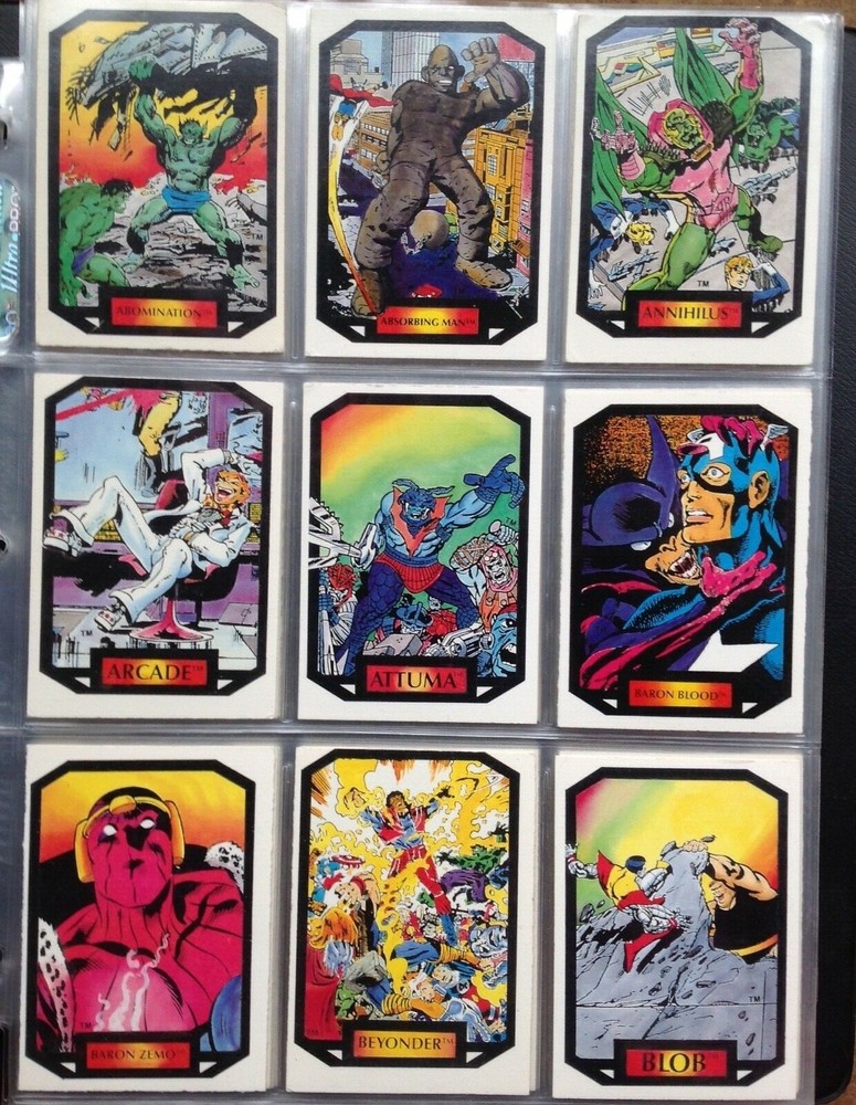 1987 MARVEL UNIVERSE SERIES 2 COLOSSAL CONFLICTS COMPLETE COMIC TRADING CARD SET