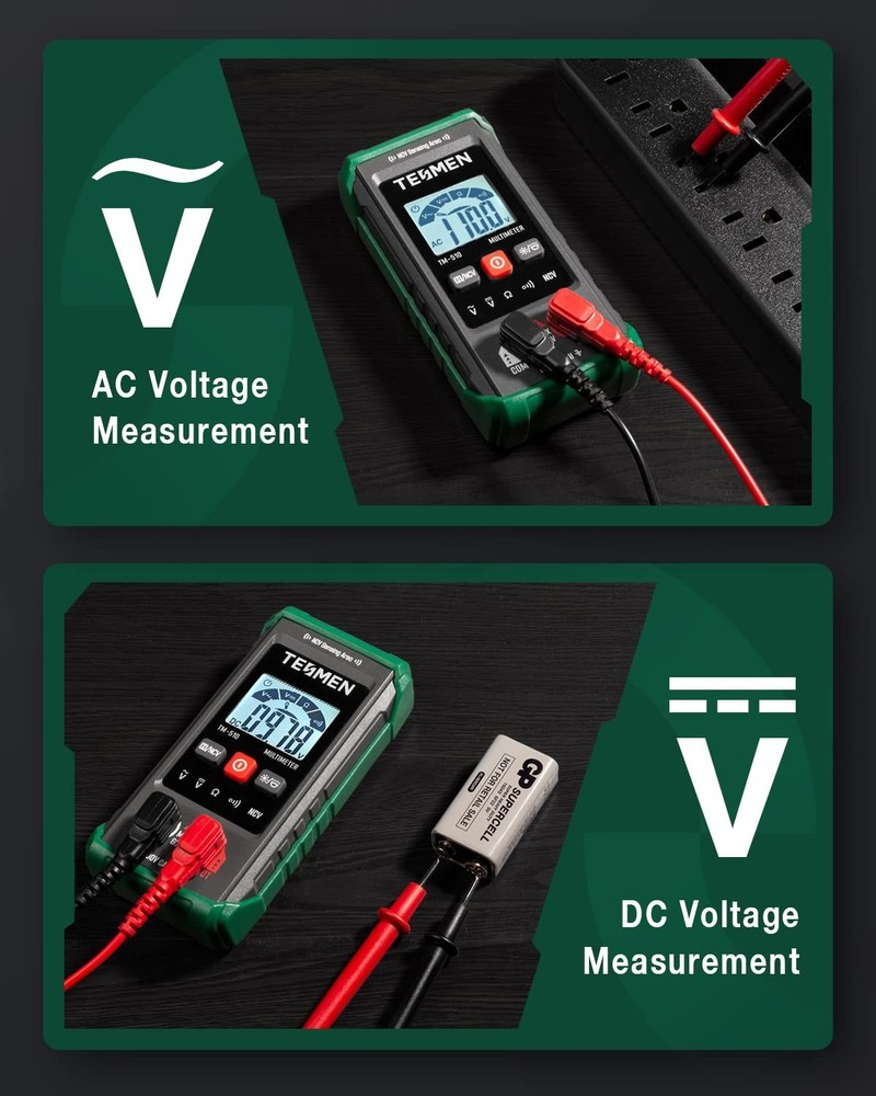 Precision TM-510 Multimeter - Auto-Ranging, Non-Contact Voltage & AC/DC Testing