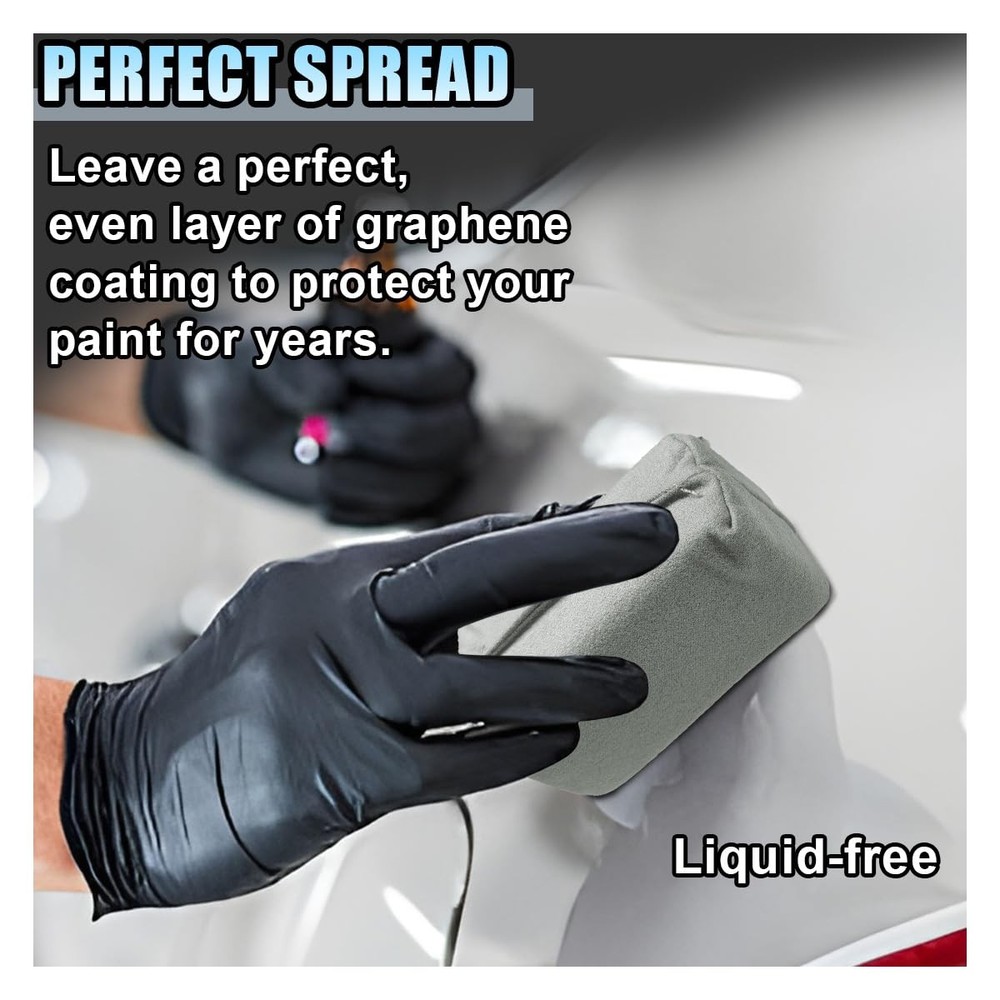 Suede Microfiber Applicator Pad Ceramic Coating Sponge 4PCS Gray Detailing