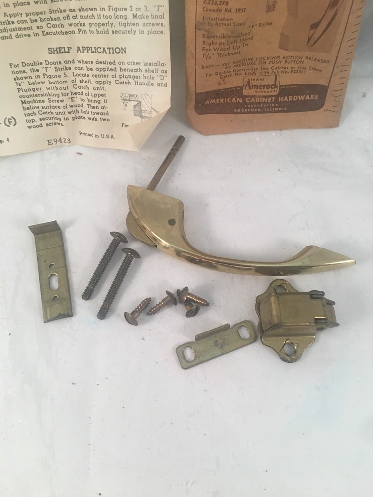 Amerock Cabinet Catch Handle EO 9423-3 Polished Brass