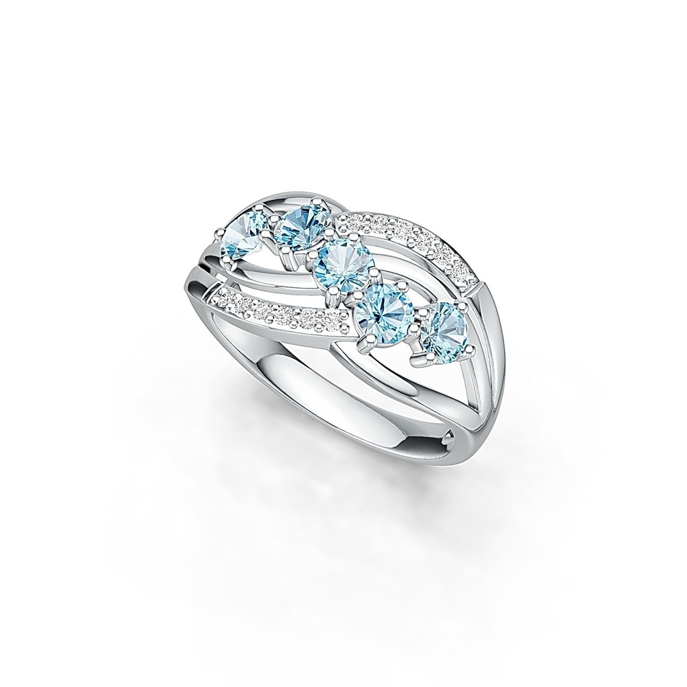 Sterling Silver Semi Mount Ring Setting Round RD 4x4mm