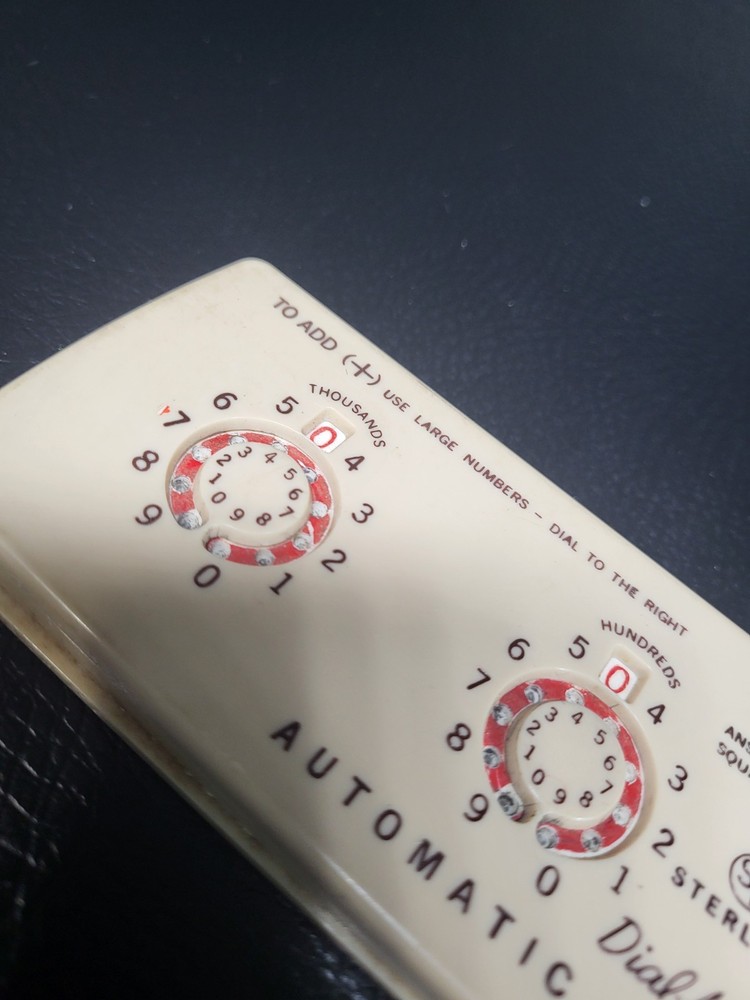 Vintage Sterling Dial A Matic Adding Machine Old Math Calculator