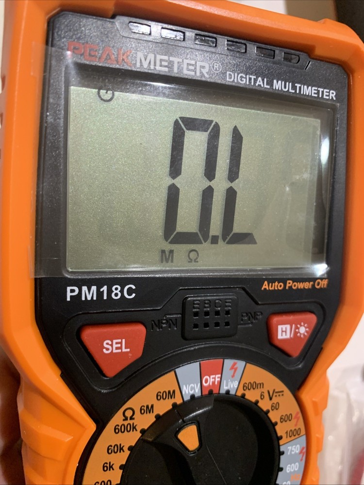 PM18C Digital Multimeter DC AC Voltage Current Tester Manual Range Backlight