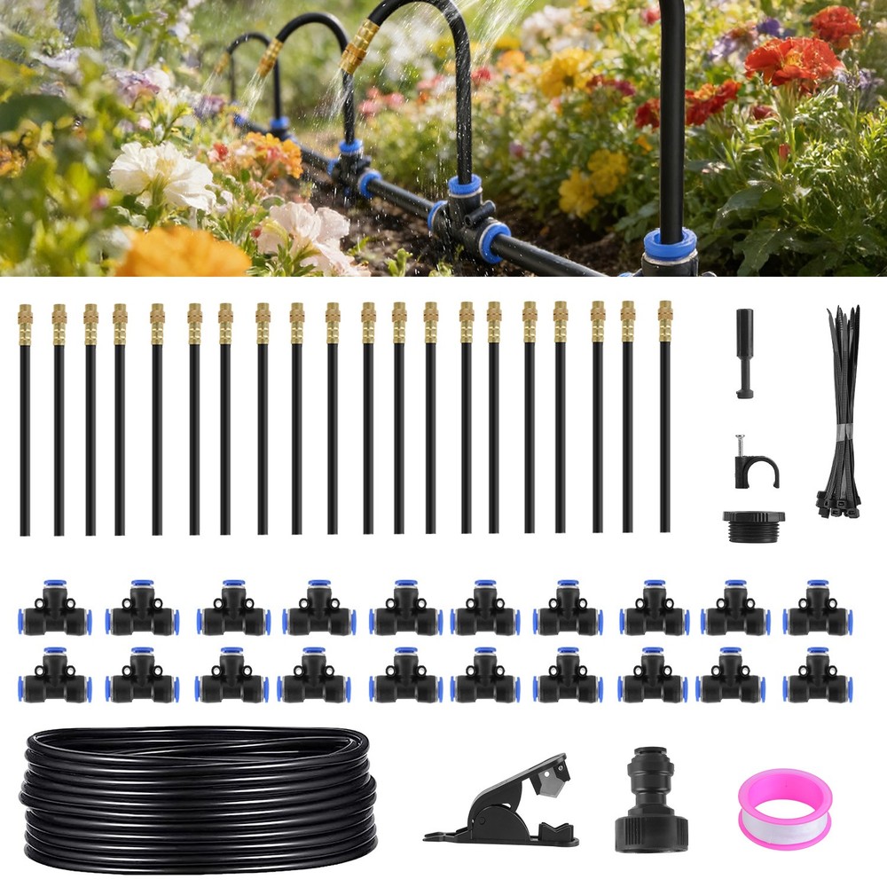 49Ft Drip Irrigation Kit Automatic Drip Irrigation System Garden Watering System