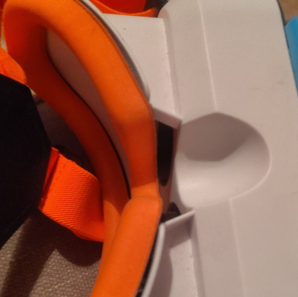 DEVASO Smartphone VR Headset White, Orange, Blue Plastic Fabric