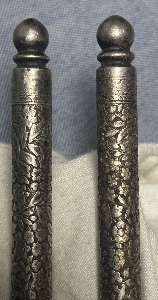 Vintage Nut Cracker Floral Design Silver Tone