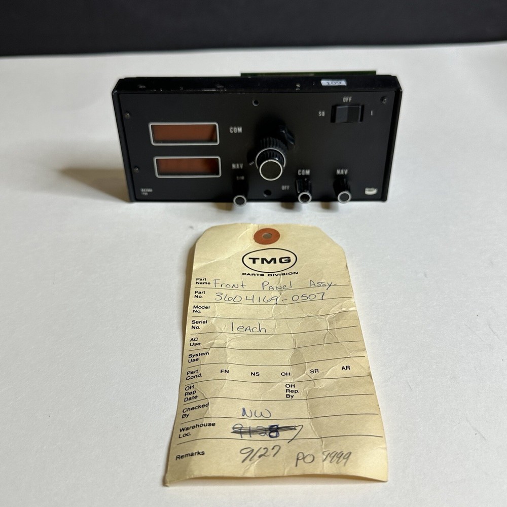 Bendix BX2000 TSO Nav Comm Computer Front Panel Assy 3604169-0507