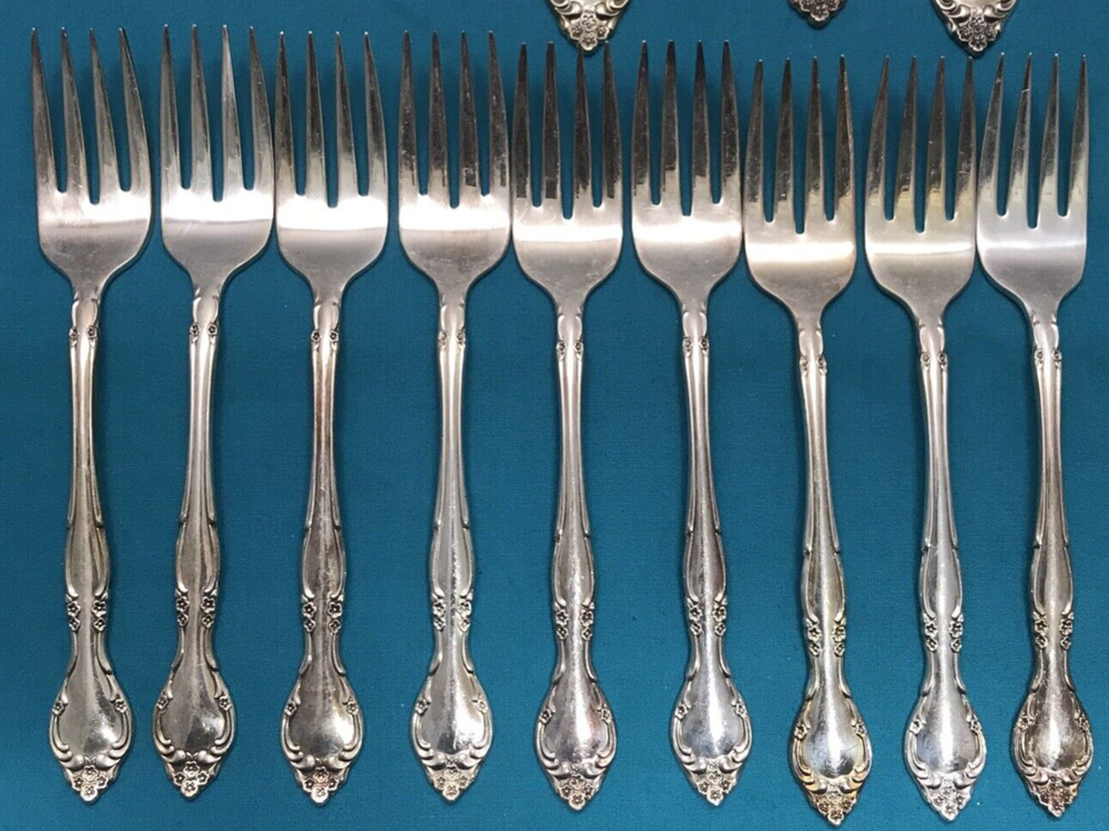 20 Pc AFFECTION Silverplated FORKS + SERVING Community Casserole Cold Meat Pie