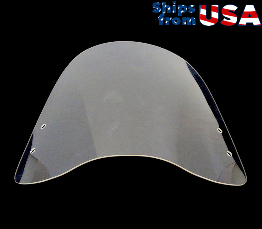 MMG Scooter Windshield Transparent Acrylic (3mm Thick) with mounting hardware