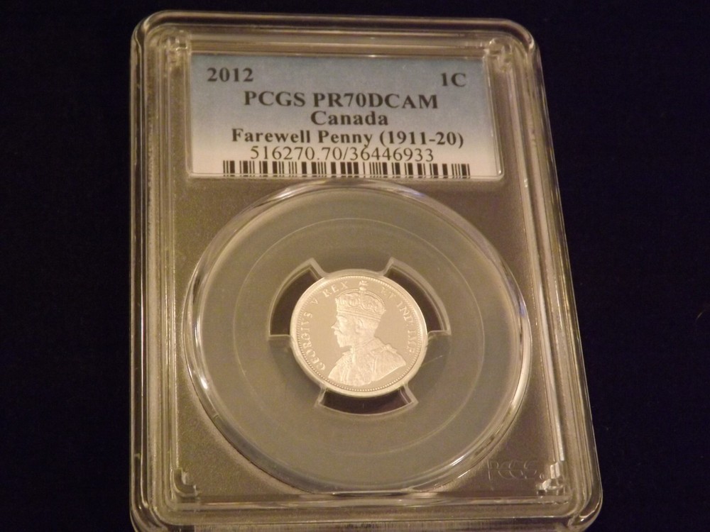 2012  1 C                 Canada        PCGS  PR 70 DCAM
