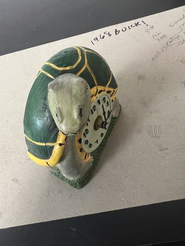 Spoontiques Turtle Clock In Resin
