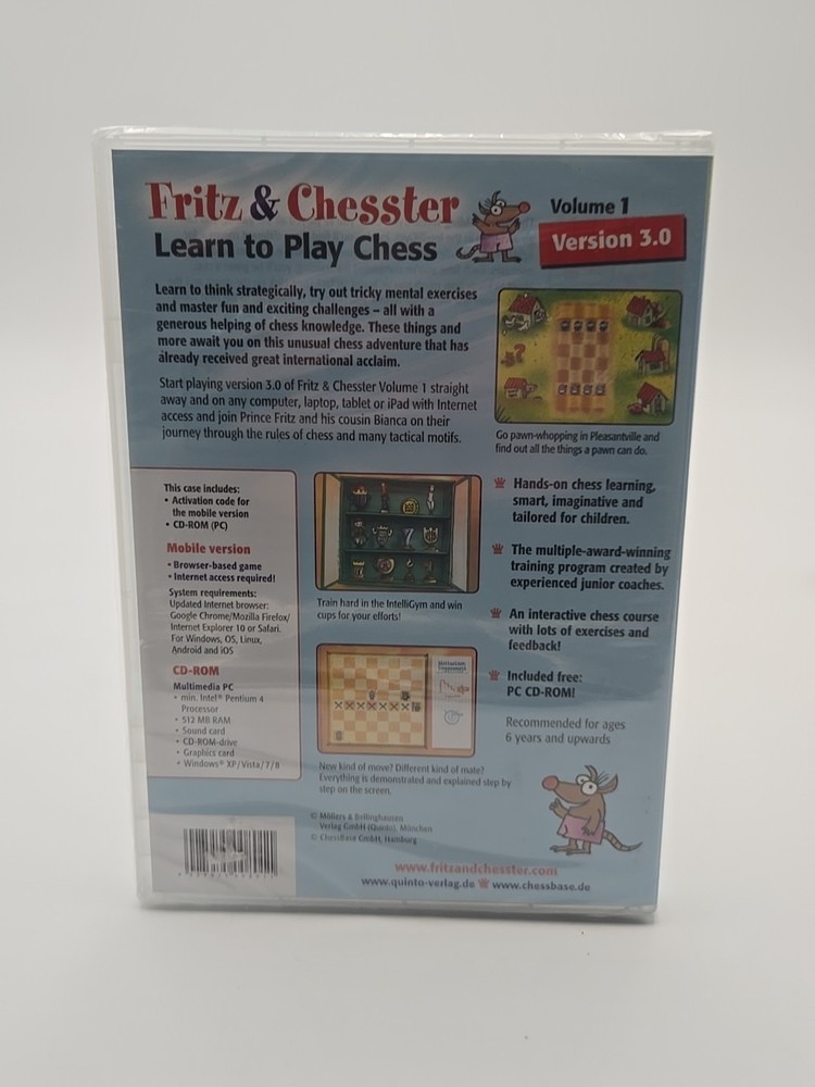 Fritz & Chester Learn to Play Chess PC Software Game 2003 CDROM