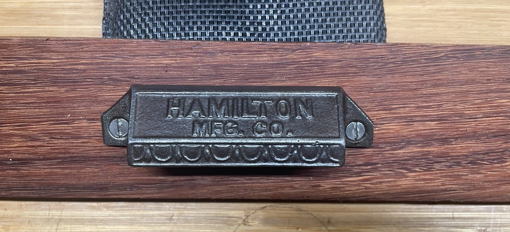VTG Antique Hamilton Type-set Printer Drawer Pulls Handles 4" Cast Iron