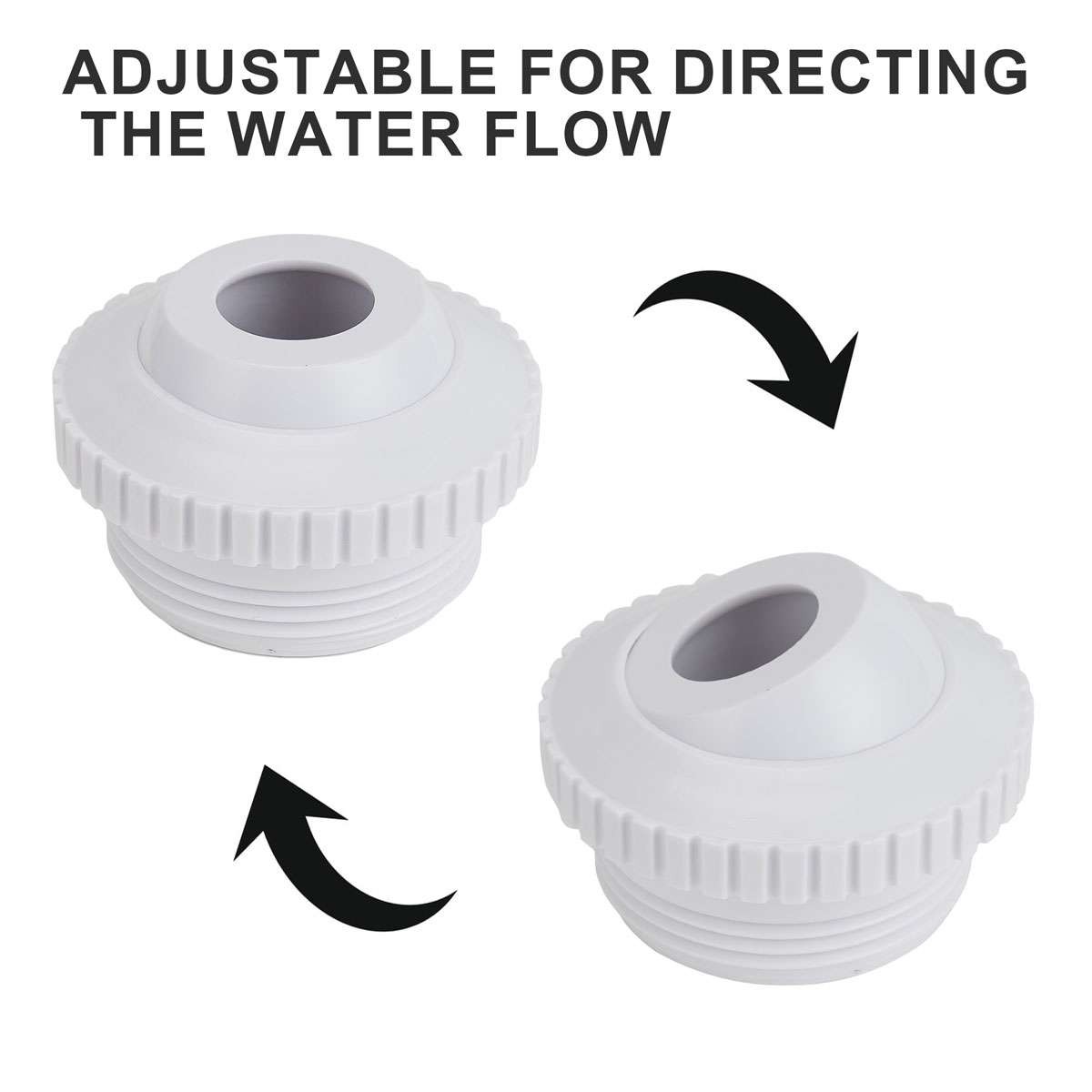 Pool Directional Jet Nozzles, 3/4 Inch Adjustable Flow Eyeball Inlet Jet