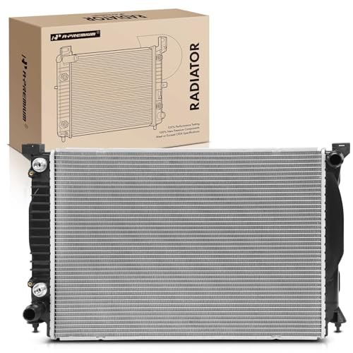 Engine Coolant Radiator Assembly Compatible with Audi S4 2004-2009, Replace#