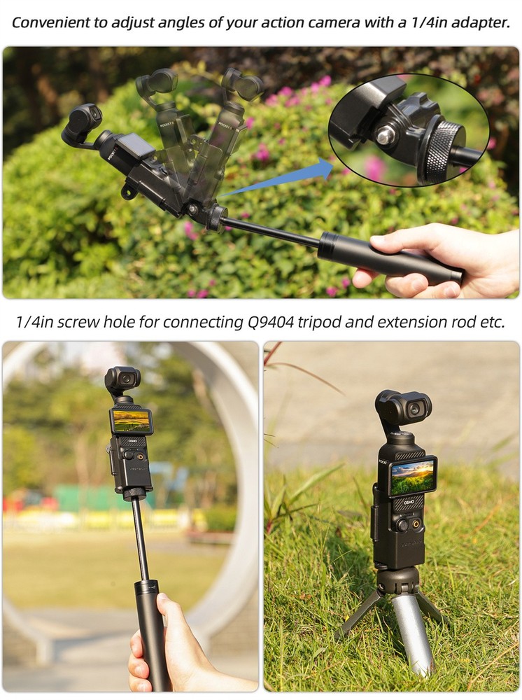 Foldable Expansion Dual Hooks Adapter Protective Case Brackets for DJI Pocket 3