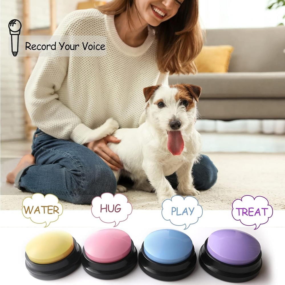 Voice Recording Button, Dog Buttons for Communication Pet Training Buzzer,...