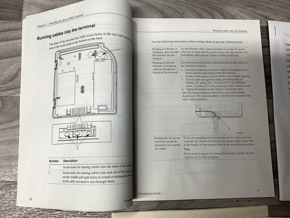 Kronos Series 4000 Terminal Installation Guide #143N79