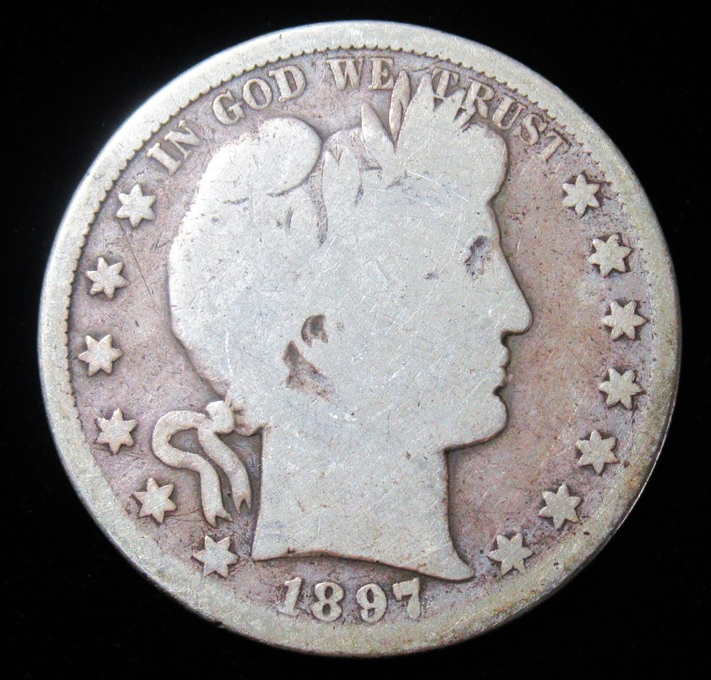 1897-S Barbar Half Dollar 50C. BETTER Date!!!