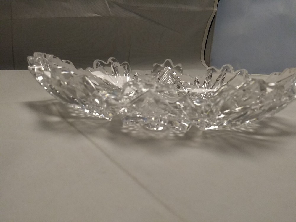 ABP Cut Crystal Sawtooth Celery Dish