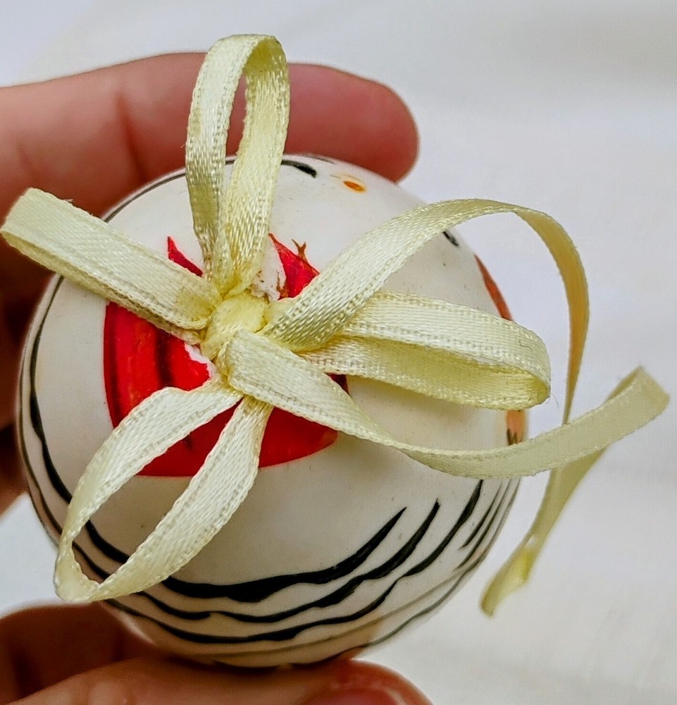 Hen Eggs Hand Painted Easter Shells Chicken, Lamb, Rabbit Ornaments