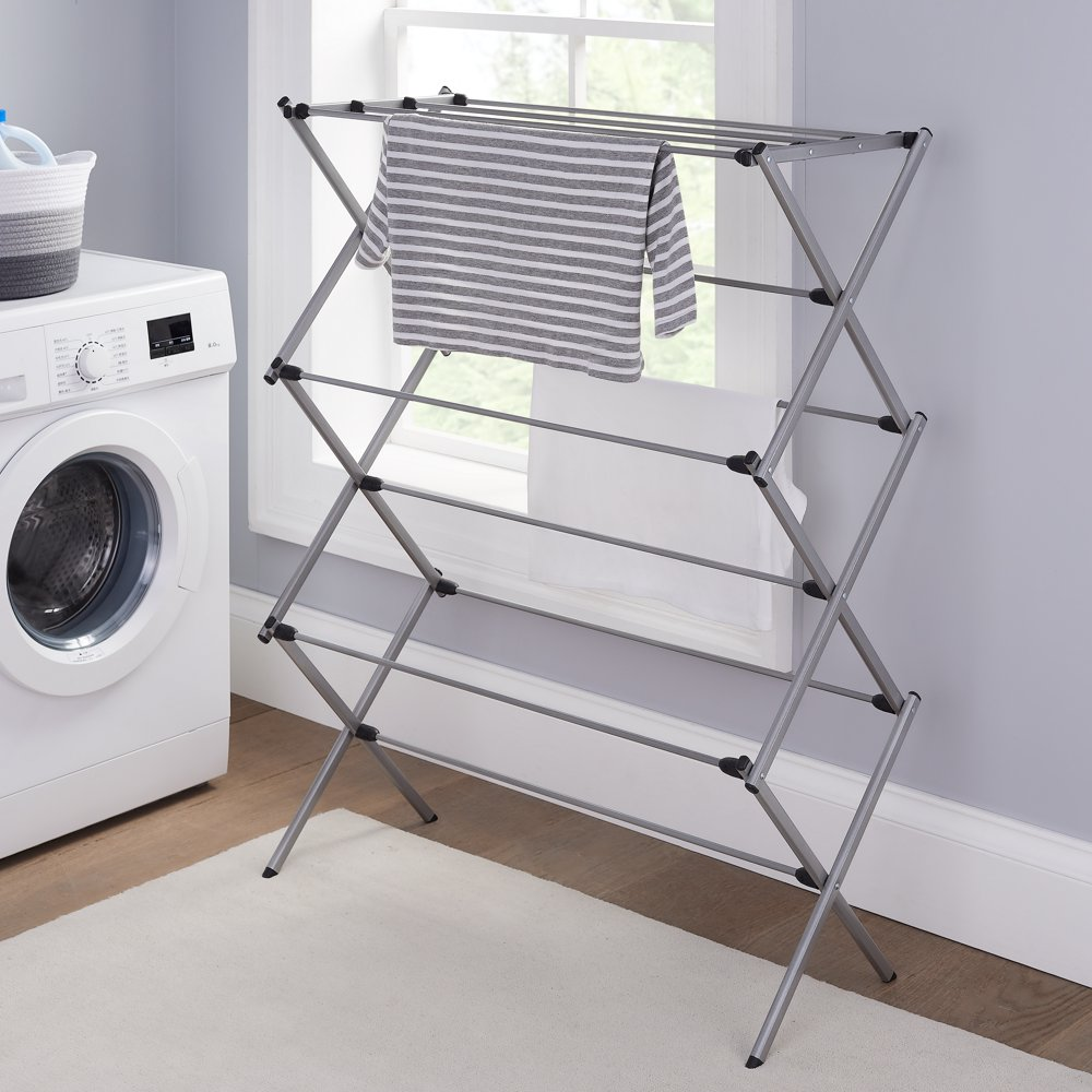 Collapsible Lightweight Steel Laundry Clothes Drying Rack Oversized