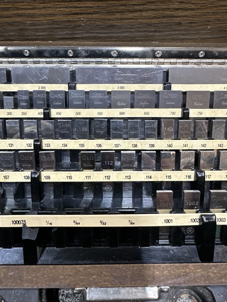 Starrett Webber Mitutoyo Mixed Gage Block Set Rectangular Machinist Tool Maker