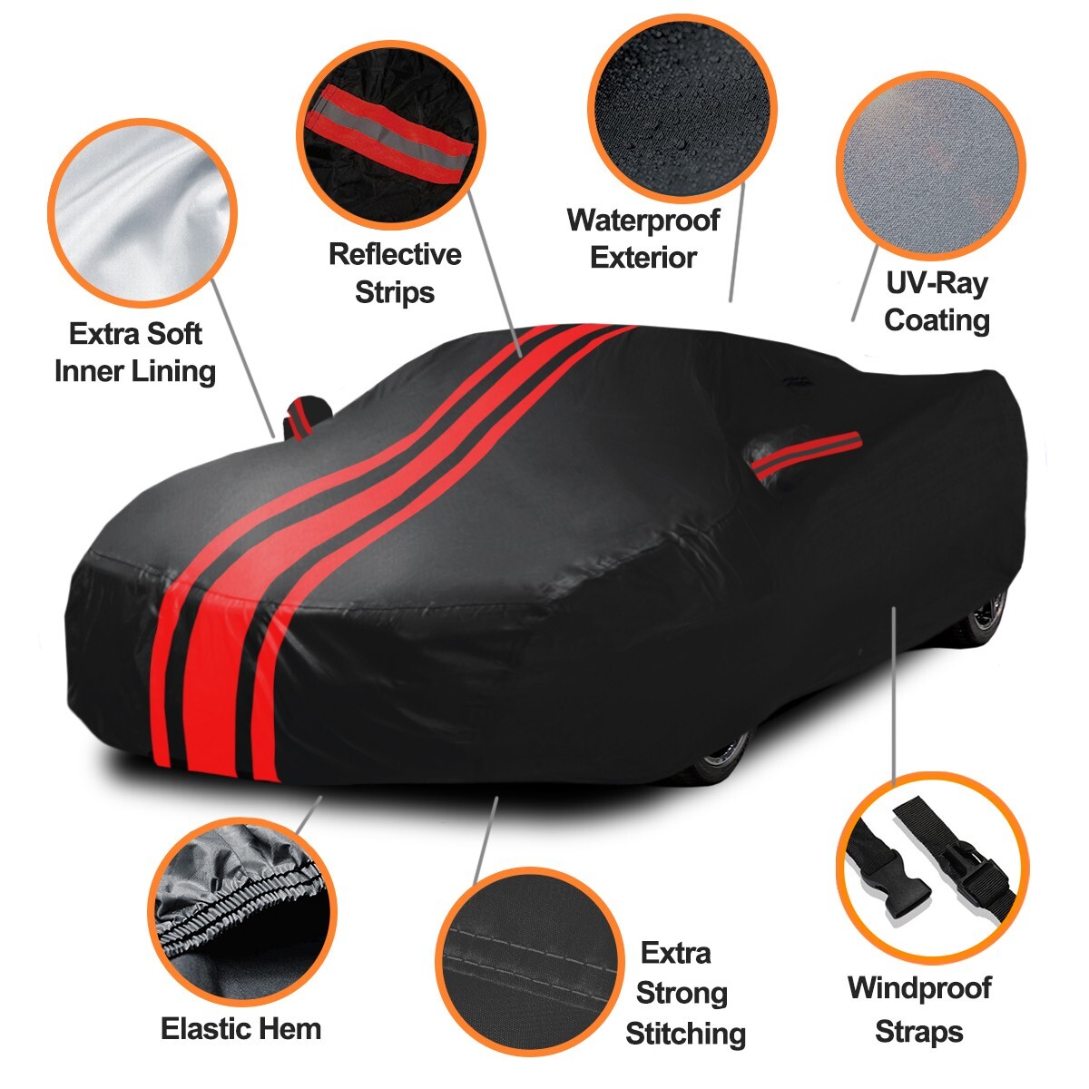 Outdoor Car Cover Custom Fit 2020-2024 Chevy Corvette C8 All-Weather 6 Layers