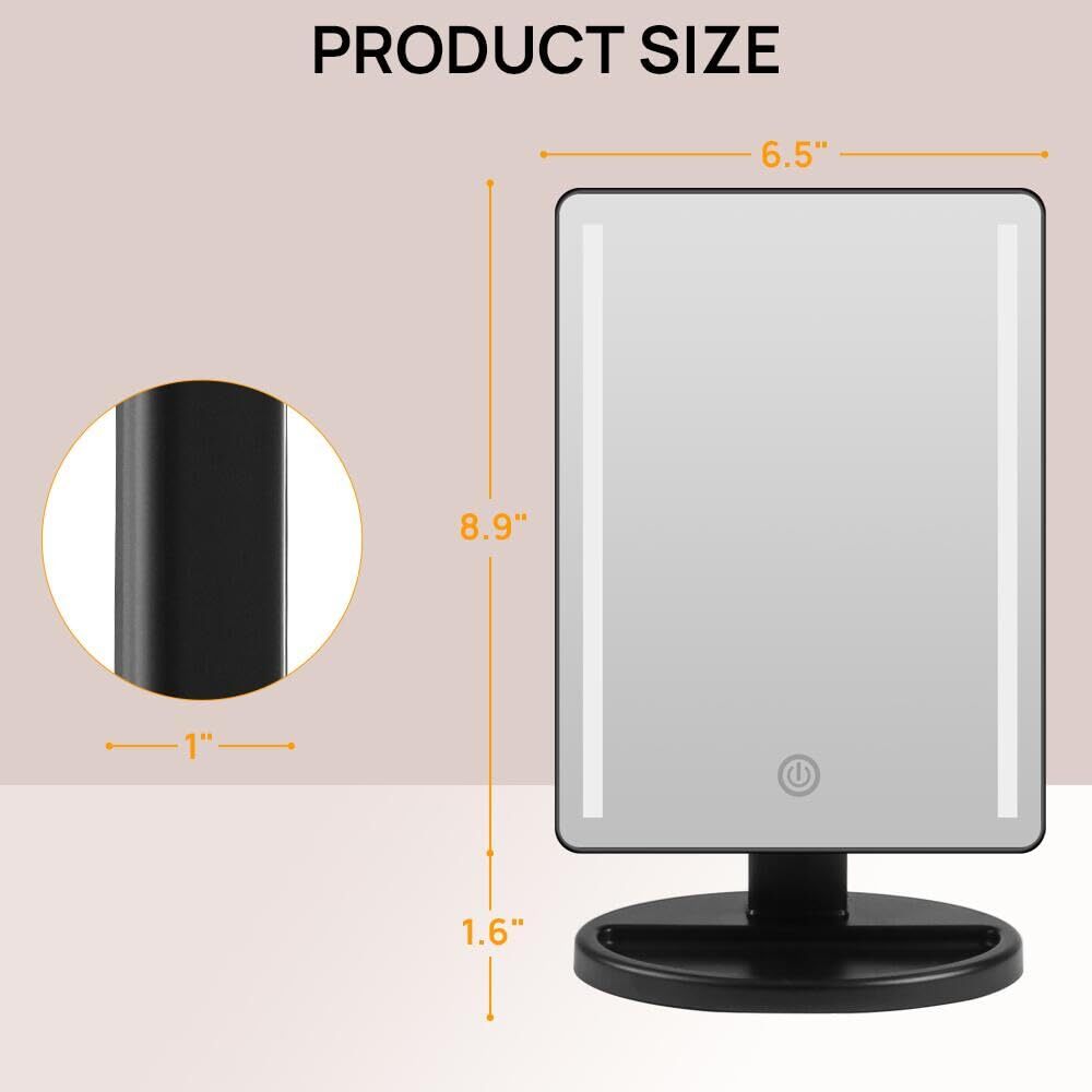Lighted Makeup Mirror with Lights Vanity Makeup Mirror with Adjustable Bright...