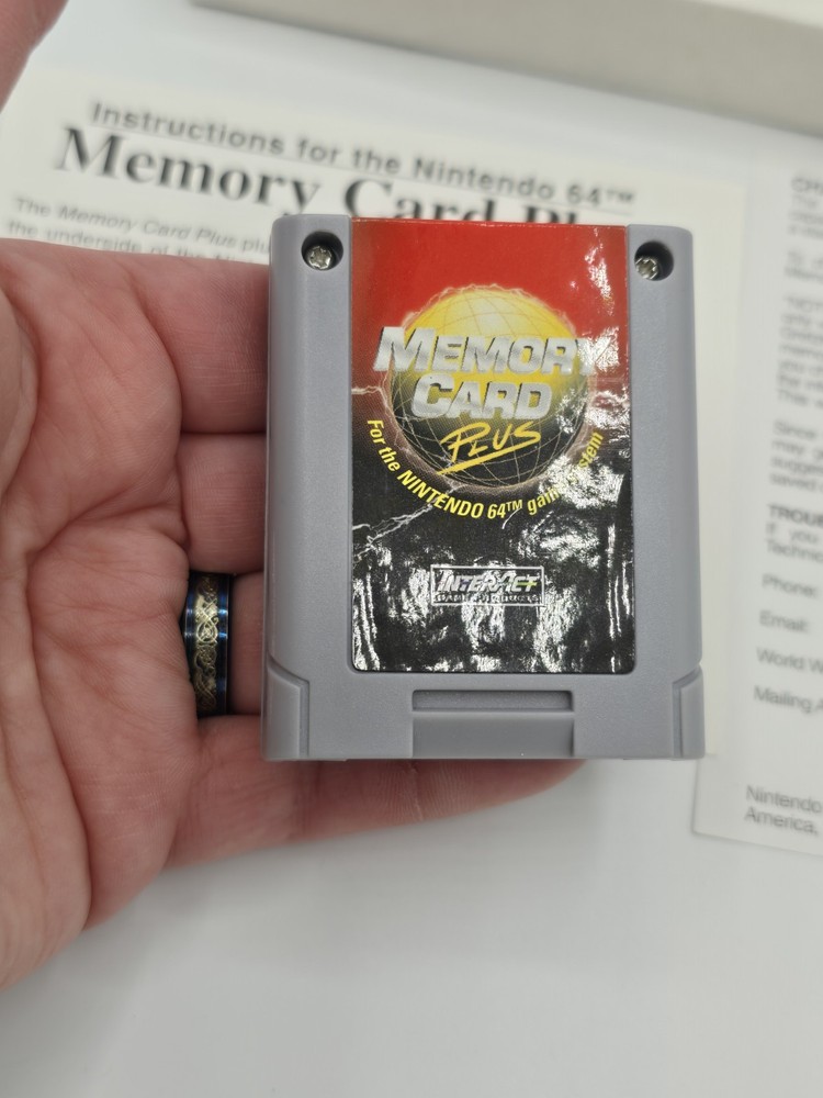 Nintendo 64 Memory Card Plus - InterAct Accessories 1996 *CCGHouse* VD