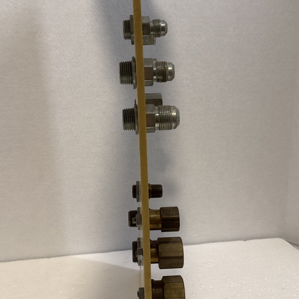 Brass Craft Gas Connector Sizing Guide Tool Board display Size Thread samples