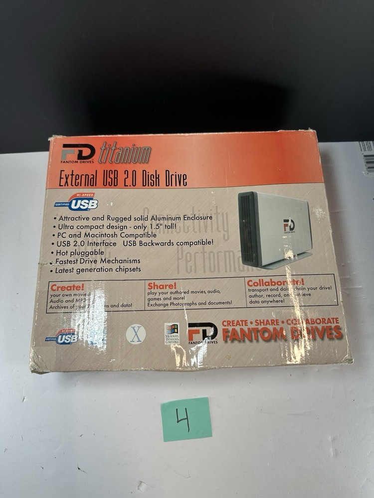 FANTOM DRIVES TITANIUM-External USB 2.0 HARD DRIVE.