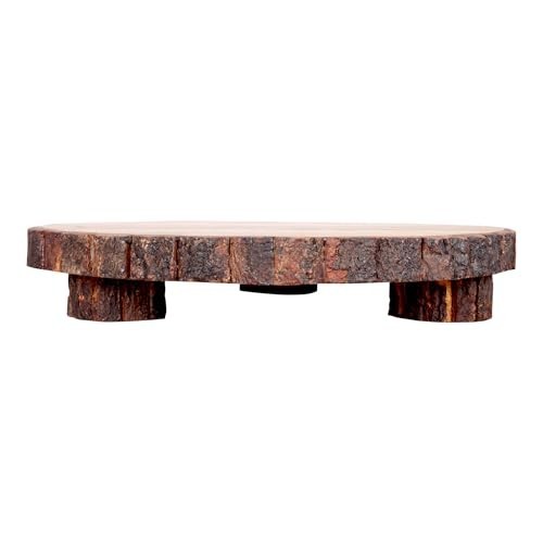 Rustic Mango Wood Pedestal Stand - Decorative Riser for Kitchen, Home Décor & Pl