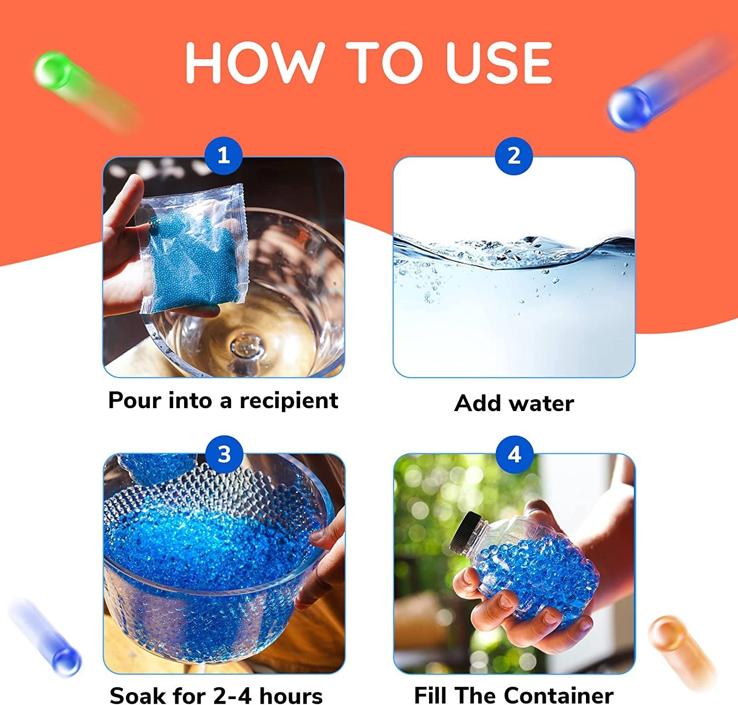 100K pcs Orbeez Waterball COLOUR SELECTION Gel Water Bead Vase Filler Soil