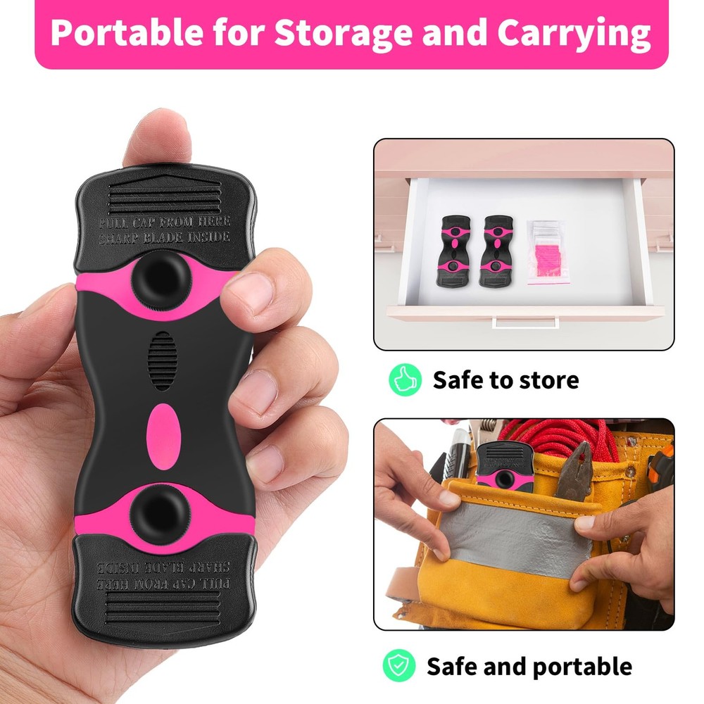 Razor Blade Scraper Tool Kit Razor Scraper & 20Pcs Extra Blades, Plastic Pai...