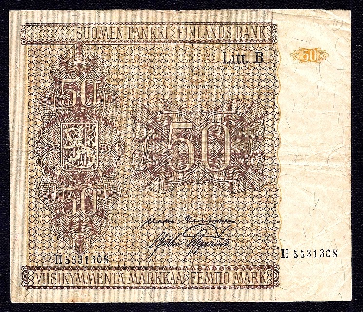 Finland 50 Markkaa 1945  P-87
