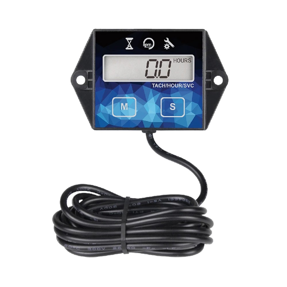 Digital Small Engine Tachometer Hour Meter,Resettable Hours,Replaceable Batte...