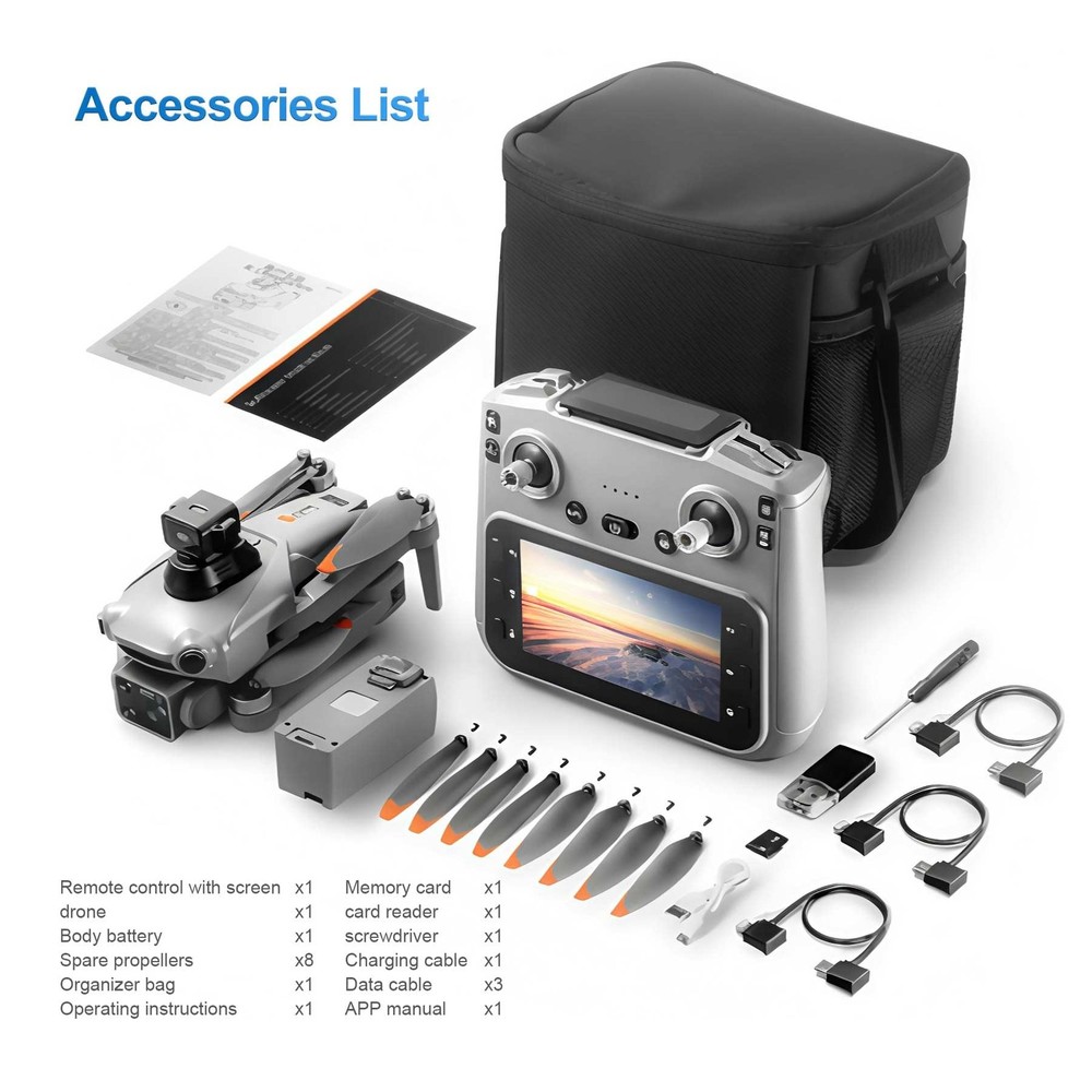 S119 4K Drone with Camera for Adults, GPS Auto Return, Obstacle Avoidance, Br...