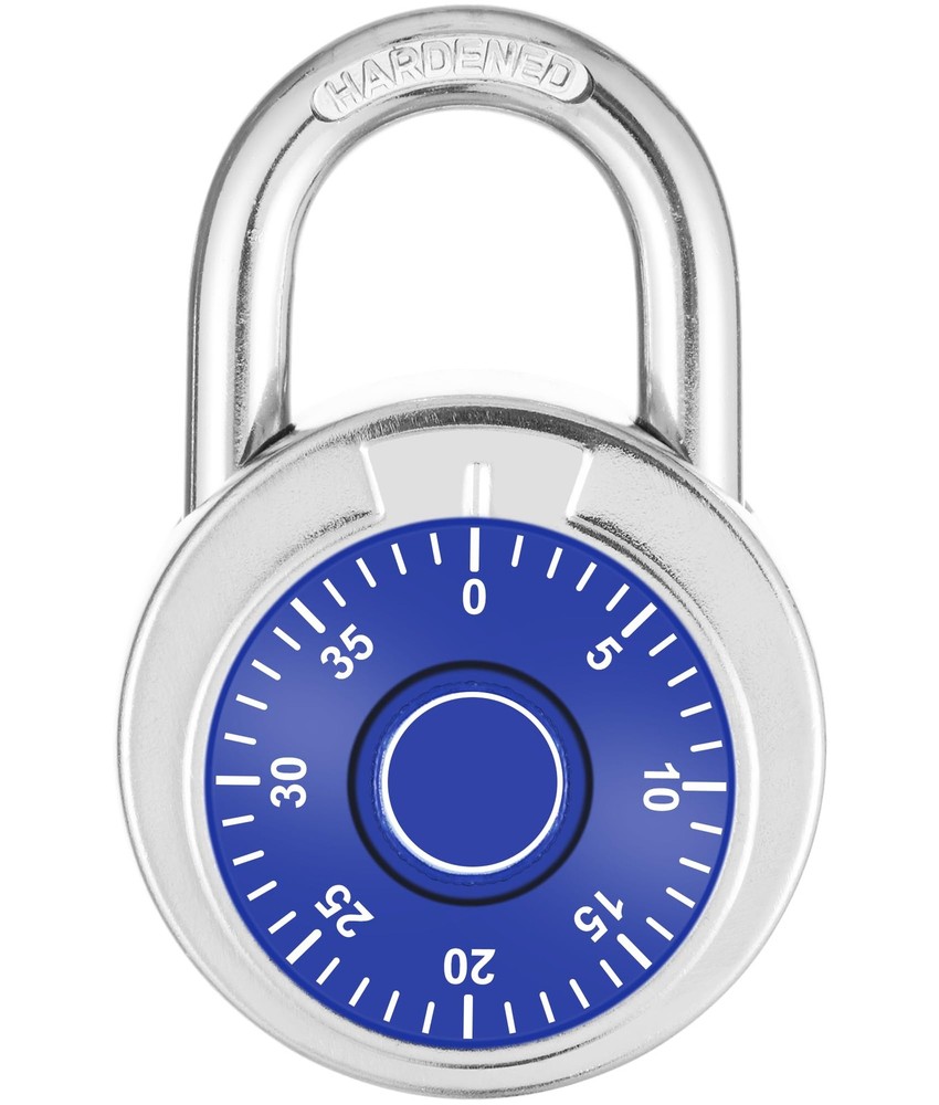 Combination Padlock 1 Pack, 50 mm (2") Blue Dial Fixed Dial with Different Co...