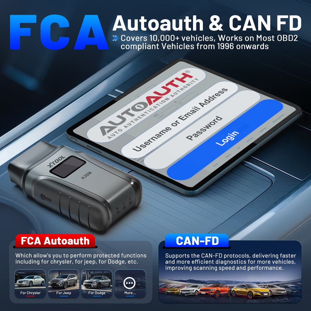 XTOOL A30M OBD2 Scanner Car Bidirectional All System Diagnostic Tool Code Reader