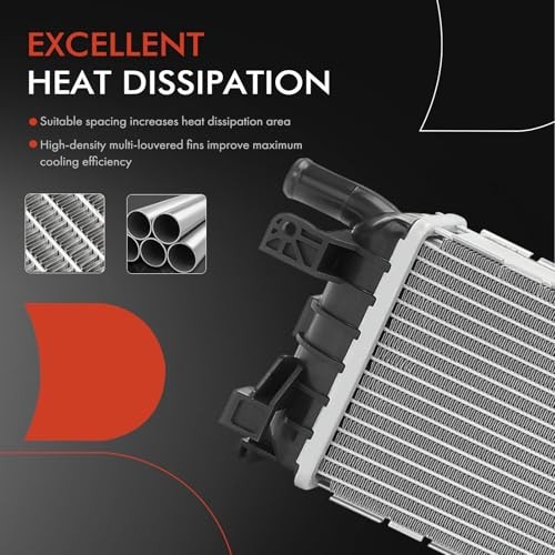 Center Lower Engine Coolant Radiator Assembly Compatible with Audi A6