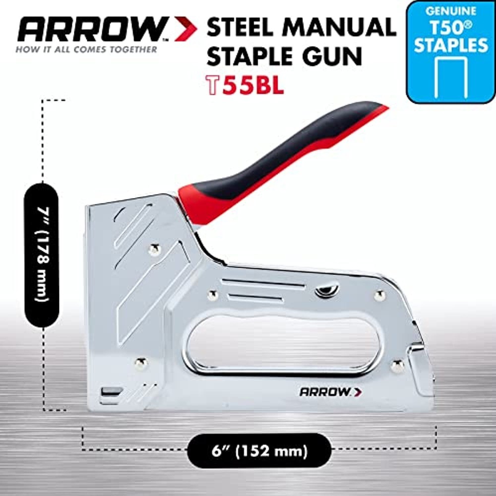 Arrow T55BL Chrome Plated GP Stapler