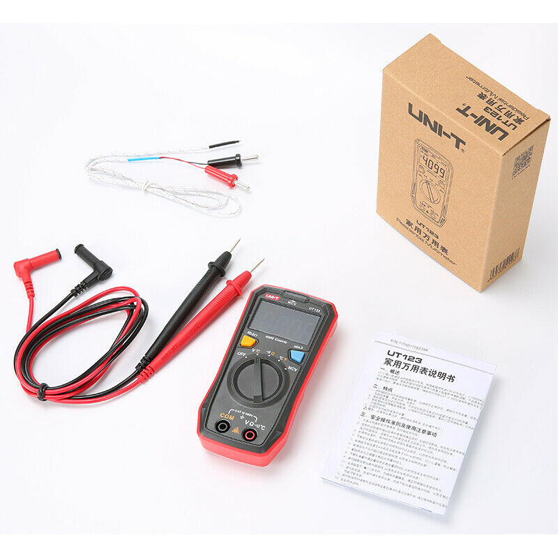 UNI-T UT123 Mini Digital Multimeter Car Range Data Hold AC DC Volt Meter