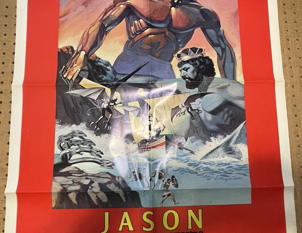 ORIG. MOVIE POSTER~ JASON & THE ARGONAUTS~1963/1978 RE~ ONE SHEET 27X40-3/4"