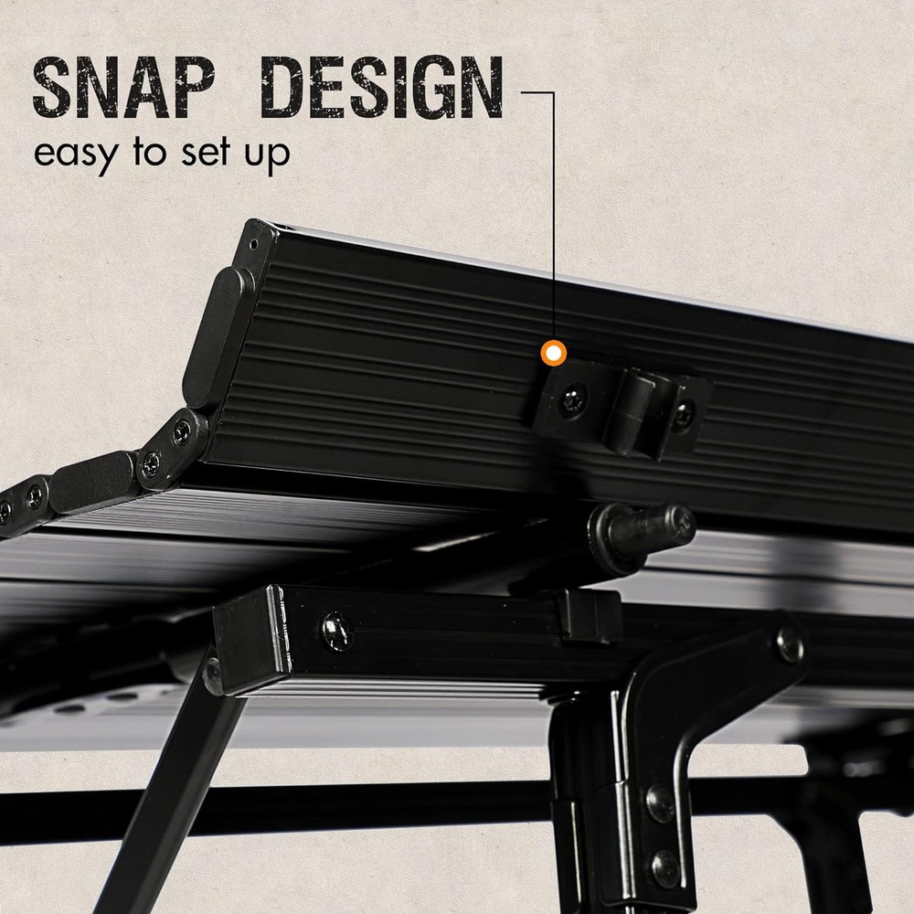 Camping Table Foldable Portable with Adjustable Legs, Aluminum Folding Table