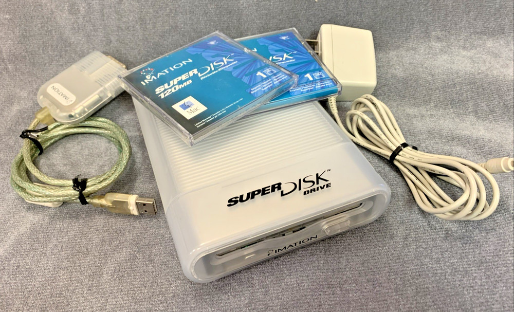 Imation SD-USB-M2 External SuperDisk (LS-120) Mac Portable USB Floppy Disk Drive