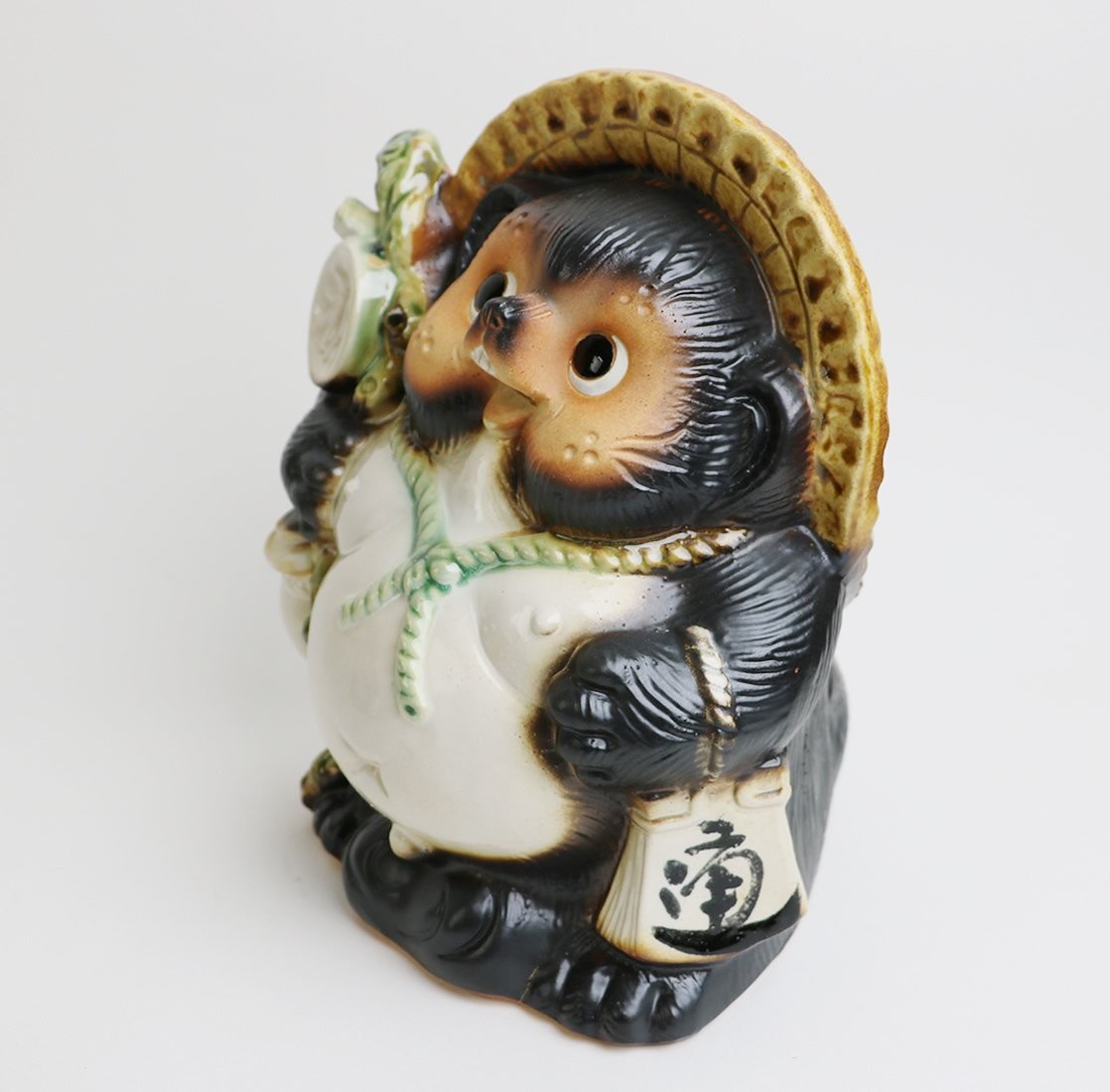 Shigaraki Ware Fukuwarai Tanuki No. 7 Ceramic Raccoon Figure