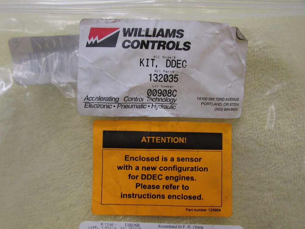 Williams Controls DDEC Accelerator Pedal Sensor Kit 132035 (WM526) New, i3