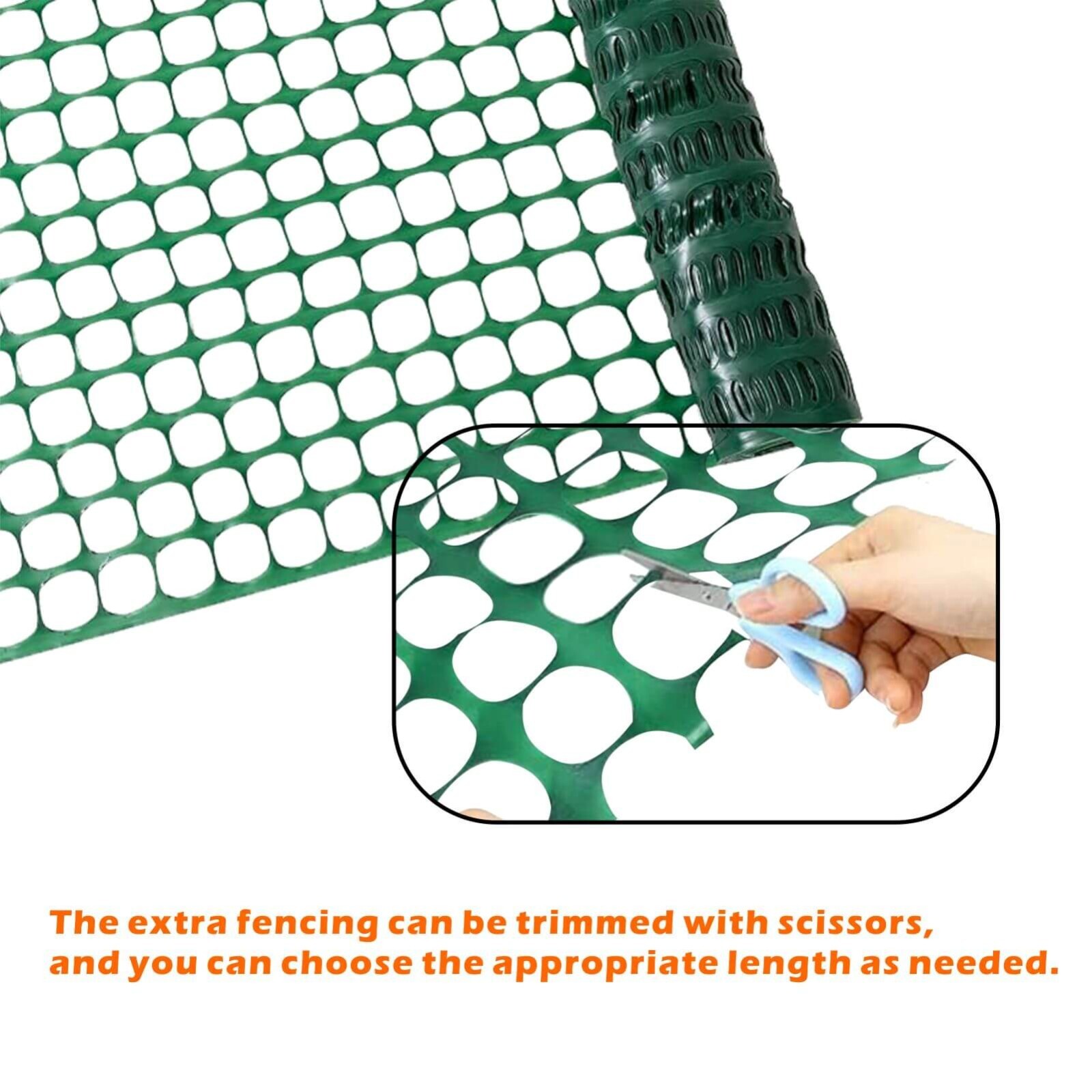 2pcs 40lnchx200Ft Green Mesh Fence with Stakes and Zip Ties for Garden Fence