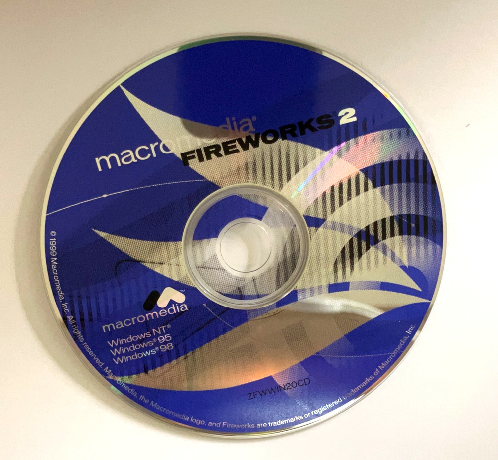 Macromedia Fireworks 2 Windows NT/95/98 - Vintage CD Software